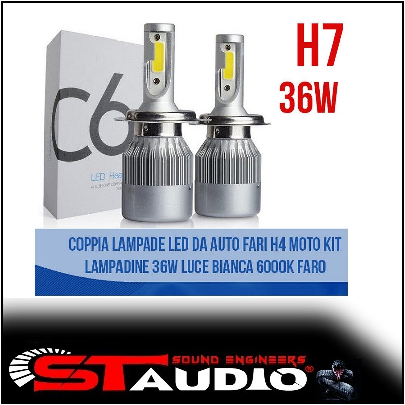 LAMPADE UNIVERSALI A LED H7 6000K