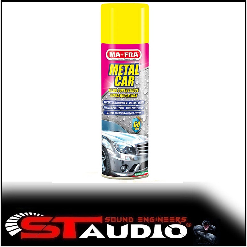 MAFRA METAL CAR CERA SPRAY RAPIDA CARROZZERIA POLISH AUTO MOTO EFFETTO SPECCHIO