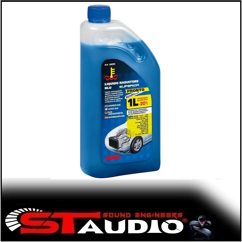 SUPERIOR-BLU LIQUIDO FLUIDO ANTIGELO RADIATORE -20°C 1L MANUTENZIONE AUTO LAMPA