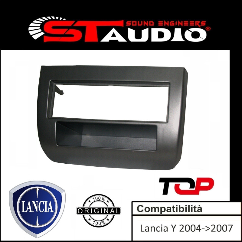 MASCHERINA RADIO UN DIN LANCIA YPSILON DAL 2004 AL 2007 ADATTATORE 1 DIN