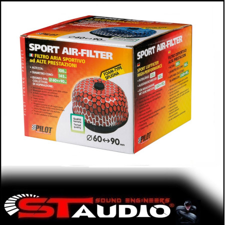 Filtro Aria Sportivo LAMPA Pilot AF-4 Colore Rosso Altezza mm 100 - Base Ø mm 145