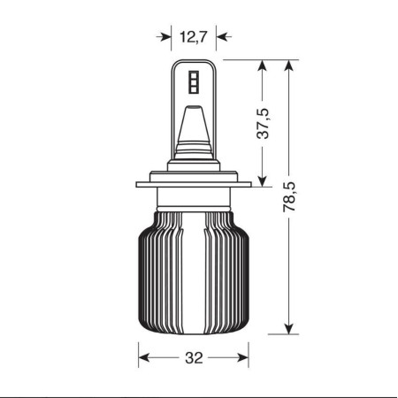 KIT LAMPADINE A LED LAMPA PILOT H7 HALO BLADE 9-32V 6500K 4000 LM 20W