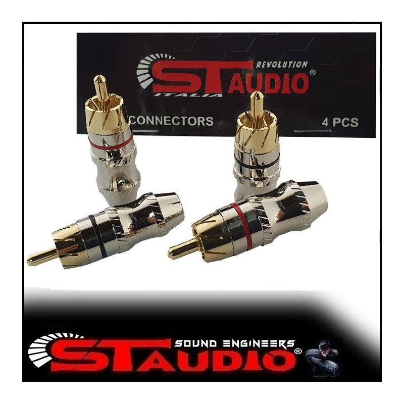 4 SPINOTTI RCA PROFESSIONALI PLACATI GOLD 24°