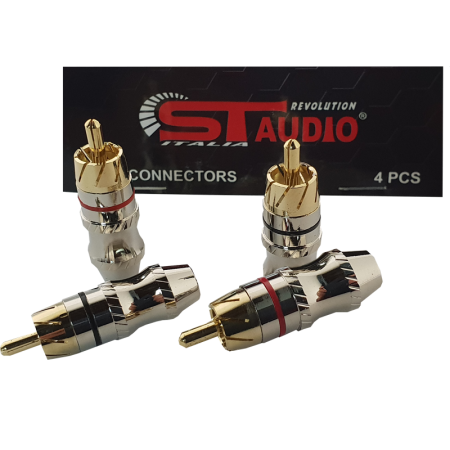 4 SPINOTTI RCA PROFESSIONALI PLACATI GOLD 24°