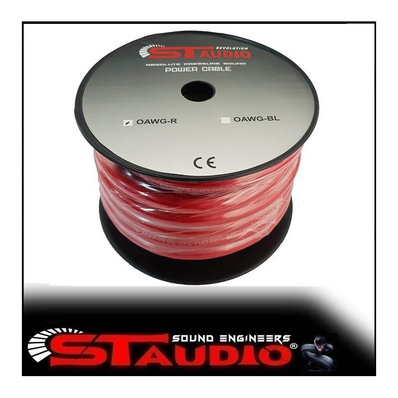 CAVO CON GUAINA IN GOMMA 0AWG 50mm. ROSSO