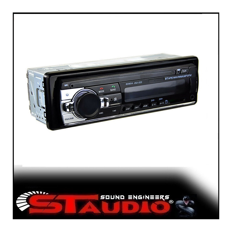 AUTORADIO 1 DIN BLUETOOTH UNIVERSALE AUX USB