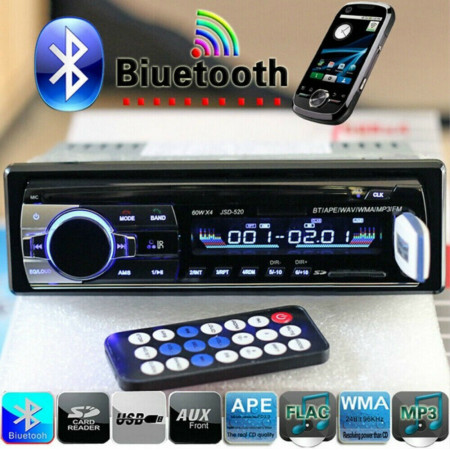 AUTORADIO 1 DIN BLUETOOTH UNIVERSALE AUX USB